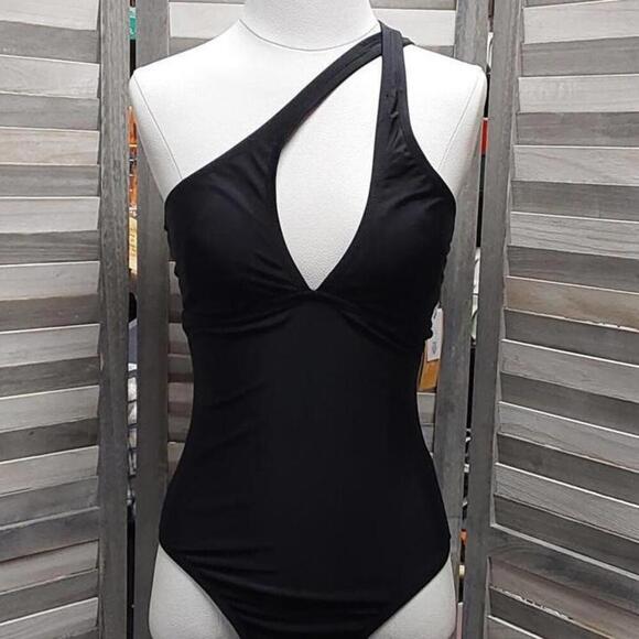Keyhole Cross Neck Medium Coverage One Piece Swimsuit | Kona Sol | Medium (8/10) - Picture 1 of 12